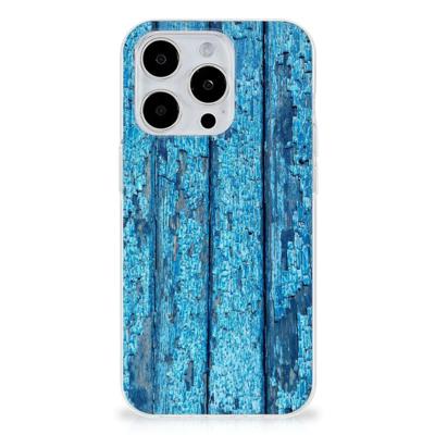 iPhone 15 Pro Max | Bumper Hoesje | Wood Blue