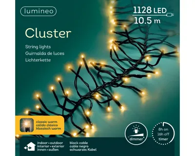 Lumineo clusterverlichting 10.5m 1128l klassiek warm Lumineo clusterverlichting 10.5m 1128l klassiek warm