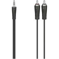 Hama AUDIOKABEL, 3,5-MM-JACK-STEKKER - 2 CINCH-STEKKER, STEREO, 1,5 M Audio kabel Zwart - thumbnail