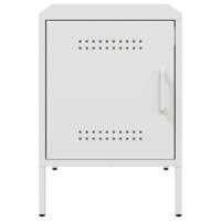 Nachtkastjes 2 st 36x39x50,5 cm staal wit - thumbnail