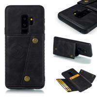Lederen beschermhoes voor Galaxy S9 plus (zwart) - thumbnail