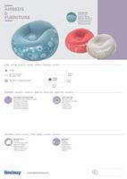 Bestway Gigantisch Opblaasbare Stoel Fashion Kleuren Assortiment 112x112x66 cm Binnen 75052 - thumbnail