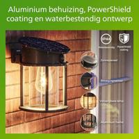 Philips LED Geri 929004633001 Wandlamp op zonne-energie met bewegingsmelder LED 3.2 W Zwart - thumbnail