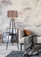 Trio Staande vloerlampColette zwart met taupe kap - R41561032 - thumbnail