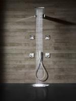 Hotbath Hoofddouche Mate 16.5x53.7 cm Met Casade Wandmodel Opbouw Geborsteld Nikkel - thumbnail