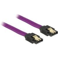 DeLOCK SATA 6 Gb/s 30 cm violet kabel - thumbnail