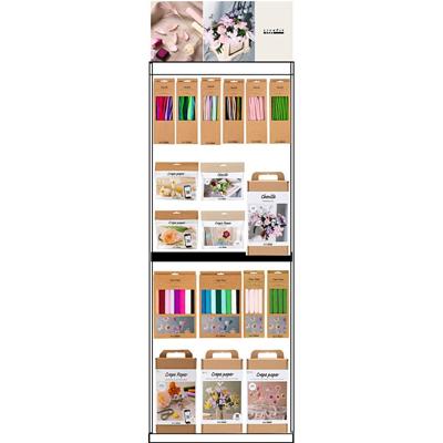 Creativ Company Vloerdisplay, gemonteerd, category, chenilledraad/crêpe, volwassene, h: 1580 mm, l: 600 mm, b: 400 mm, 127 eenh./ 1 stuk