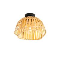QAZQA Oosterse plafondlamp zwart met naturel bamboe 30 cm - Pua - thumbnail