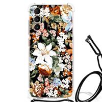 Case voor Samsung Galaxy S21 FE Dark Flowers - thumbnail