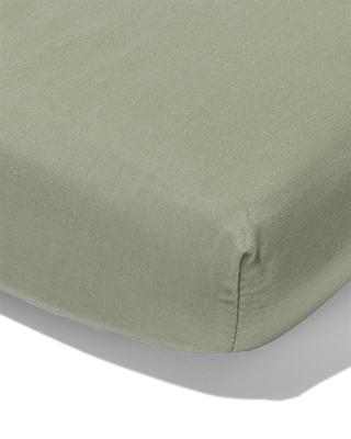 HEMA Topper hoeslaken 180x220cm zacht katoen groen (groen)