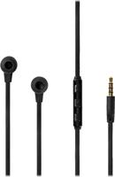 Bedrade Koptelefoon | 1,2 m Platte Kabel | In-Ear | Ingebouwde Microfoon | Aluminium | Zwart - thumbnail