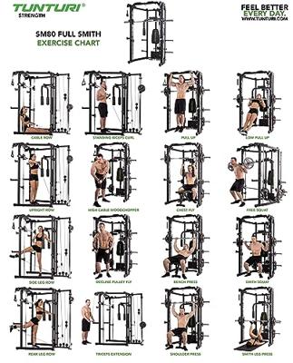 Tunturi SM80 Full Smith Machine l Krachtstation - thumbnail