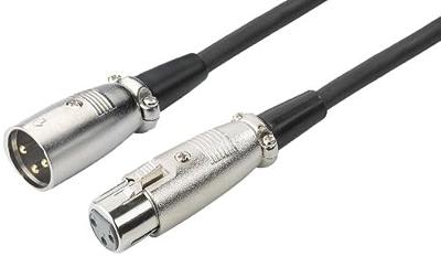 Monacor MEC-20/SW XLR Kabel [1x XLR-stekker - 1x XLR-bus] 6 m Zwart
