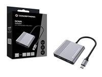 Conceptronic DONN13G laptop dock & poortreplicator Bedraad USB 3.2 Gen 1 (3.1 Gen 1) Type-C Grijs - thumbnail
