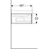 Geberit Xeno2 wastafelonderkast 1 lade 88x22 cm, greige - thumbnail
