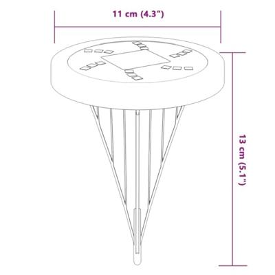 Grondlampen 12 st solar met grondpennen warmwit