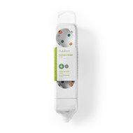 Stekkerdoos | Beschermend contact | 3-weg | Wit