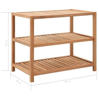 Badkamerrek 65x40x55 cm massief walnotenhout Badkamerrek 65x40x55 cm massief walnotenhout