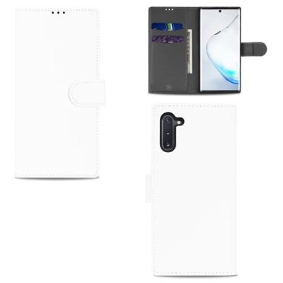 Samsung Galaxy Note 10 Hoesje Wit met Pasjeshouder Samsung Galaxy Note 10 Hoesje Wit met Pasjeshouder
