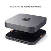 SATECHI USB-C Hub - Type-C Aluminium Standaard & Hub - USB-C Datapoort, Micro/SD Kaartlezers, USB 3.0 & Koptelefoon Aansluiting - Voor M2/M1 Mac Mini, Mac Studio, 2020 & 2018 Mac Mini (Spacegrijs) - thumbnail