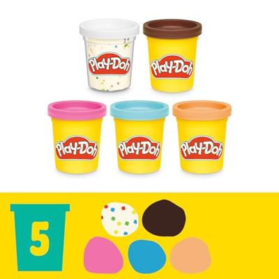 Play-Doh Donut Drop Shop, boetseerkleiset, speelgoed met nepvoedsel, creatieve activiteiten voor kinderen vanaf 3 jaar.