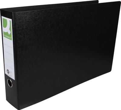 Q-CONNECT ordner, voor ft A3, uit karton, liggend, rug van 8 cm, zwart Q-CONNECT ordner, voor ft A3, uit karton, liggend, rug van 8 cm, zwart