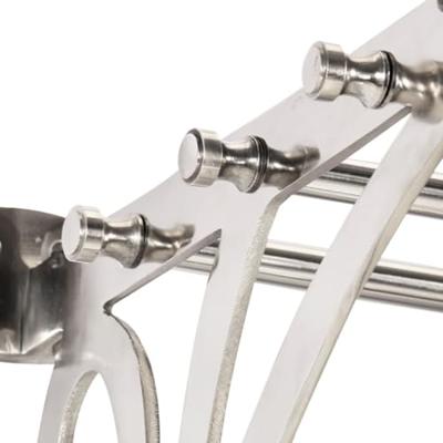 VidaXL Bagagerek met kleerhangers en spiegel wandmontage aluminium