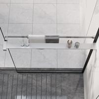 VidaXL Wandschap voor inloopdouchewand 80 cm aluminium chroomkleurig - thumbnail