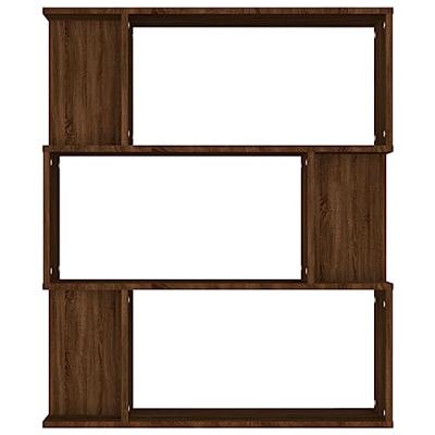 Boekenkast / kamerscherm 80x24x96 cm bewerkt hout bruineiken