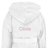 Kinderbadjas met naam - Wit- 2/4 jaar - thumbnail