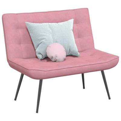 Bankje 110x74x84 cm fluweel roze Bankje 110x74x84 cm fluweel roze