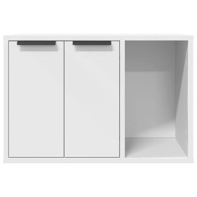 VidaXL Kattenbakkast 60x40x40 cm bewerkt hout wit