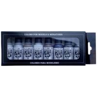 Vallejo 71176 Modelspoor mengkleur Zilver, Staal, Goud, Messing, Koper, Artic-blauw, Gunmetal, Zwart 8 stuk(s) - thumbnail