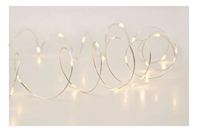 Folia lichtslinger LED, 20 LED&apos;s, 2,20 m, op batterijen, pak van 10 stuks