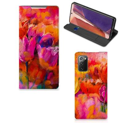 Bookcase Samsung Galaxy Note20 Tulips Bookcase Samsung Galaxy Note20 Tulips
