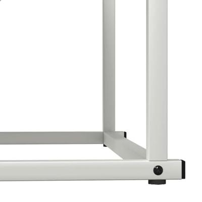 VidaXL Brandhoutrek 70x43x34,5 cm koudgewalst staal wit VidaXL Brandhoutrek 70x43x34,5 cm koudgewalst staal wit
