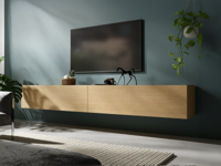 Tv-meubel KINGSTON 2 klapdeuren 210 cm eik - thumbnail