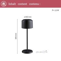 Paulmann 94878 Else Tafellamp met accu 2.5 W Warmwit Zwart - thumbnail