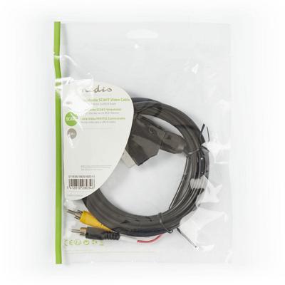 Schakelbare SCART-Kabel | SCART Male - 2x RCA Male | 2,0 m | Zwart