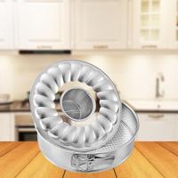 Zenker springvorm met vlakke- en tulband zilver 26cm - thumbnail