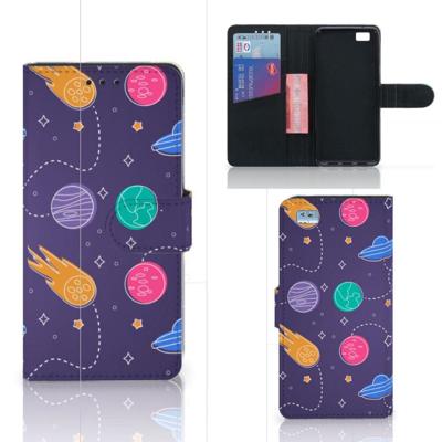 Huawei Ascend P8 Lite | Wallet Case | met Pasjes | Space Huawei Ascend P8 Lite | Wallet Case | met Pasjes | Space