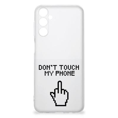 Samsung Galaxy M14 Silicone-hoesje Finger Don't Touch My Phone Samsung Galaxy M14 Silicone-hoesje Finger Don't Touch My Phone