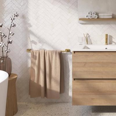 Ben Mykanto handdoekbeugel 60x7x3,9cm geborsteld messing