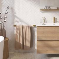 Ben Mykanto handdoekbeugel 60x7x3,9cm geborsteld messing - thumbnail