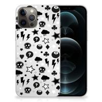 Silicone Back Case iPhone 12 Pro Max Silver Punk - thumbnail