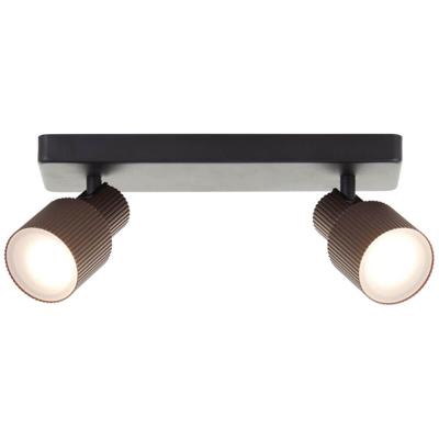 Brilliant 2-lichts opbouwspotCadiz zwart met brons - G01413/76