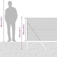 VidaXL Afrasteringspaal grijs 10 x 1 m (12 x 12 mm gaas) staal - thumbnail
