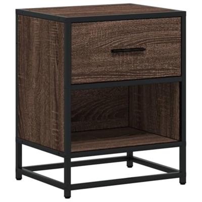 Nachtkastjes 2 st 40x31x50 cm bewerkt hout bruin eikenkleurig