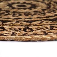 Placemats 6 st rond 38 cm jute donkerbruin - thumbnail