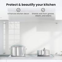 VidaXL Keuken achterwand doorzichtig 100 x 60 cm gehard glas - thumbnail